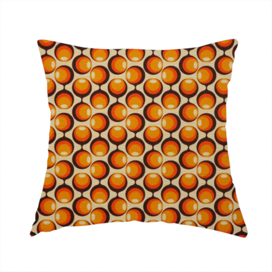 Vintage Tangerine Bubble Upholstery Fabric DP-120 - Handmade Cushions