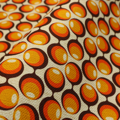 Vintage Tangerine Bubble Upholstery Fabric DP-120