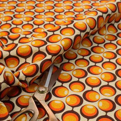 Vintage Tangerine Bubble Upholstery Fabric DP-120