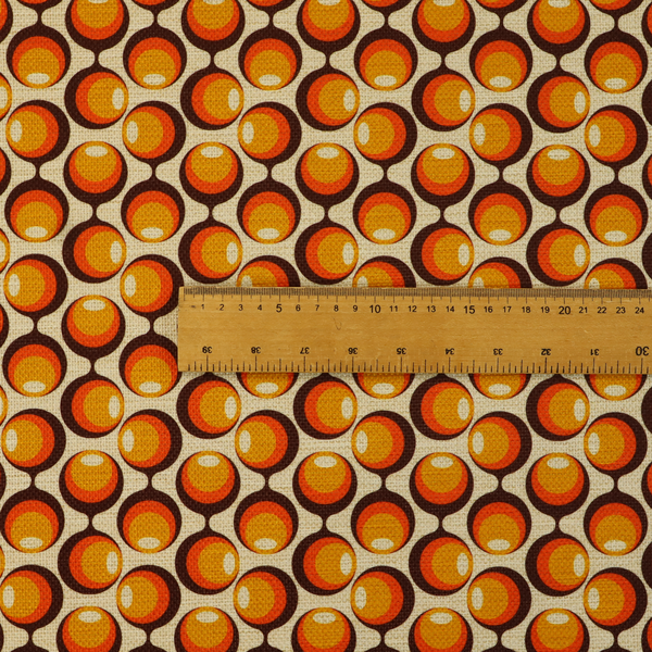 Vintage Tangerine Bubble Upholstery Fabric DP-120
