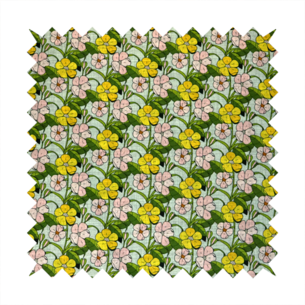 Sunshine and Blush Vintage Bloom Upholstery Fabric DP-124 - Made To Measure Curtains