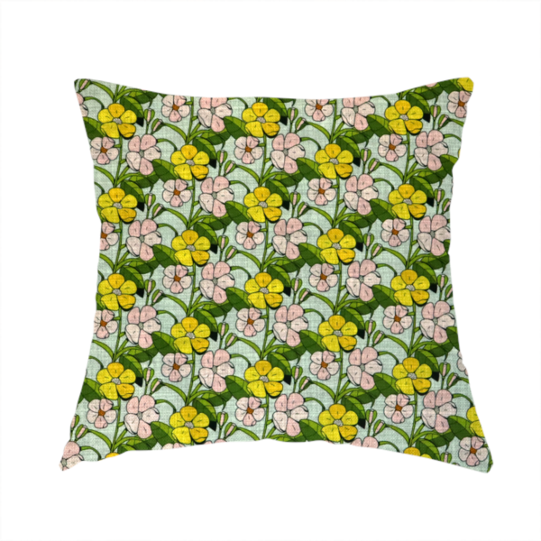 Sunshine and Blush Vintage Bloom Upholstery Fabric DP-124 - Handmade Cushions