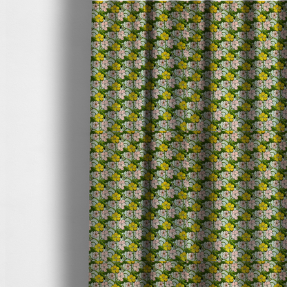 Sunshine and Blush Vintage Bloom Upholstery Fabric DP-124 - Made To Measure Curtains