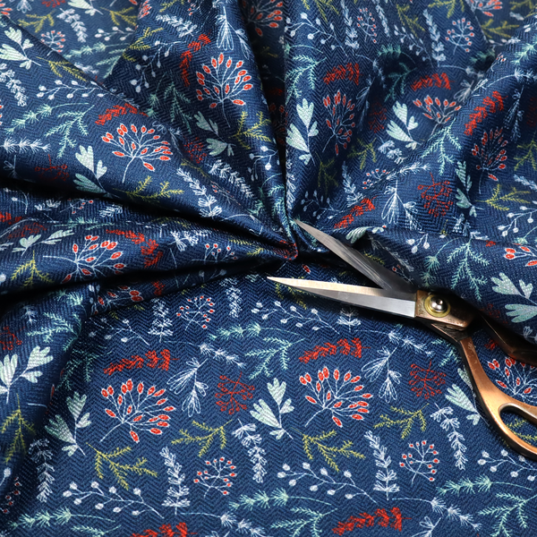 Woodland Sprigs and Berries Upholstery Fabric DP-125