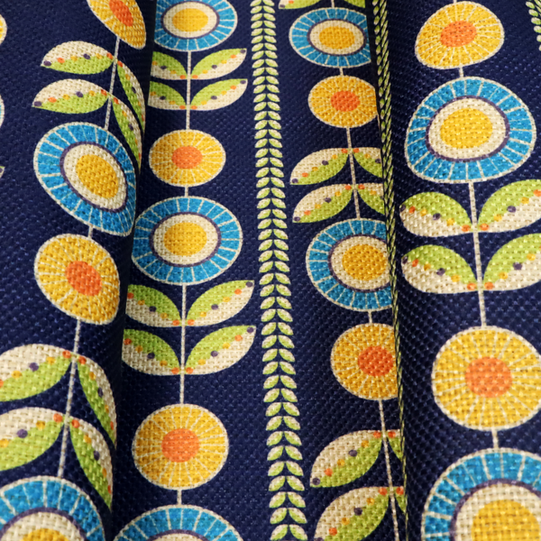 Midnight Sun Field Scandinavian Bloom Upholstery Fabric DP-126