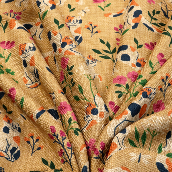 Purr-fectly Pink Petals Upholstery Fabric DP-127 - Made To Measure Curtains