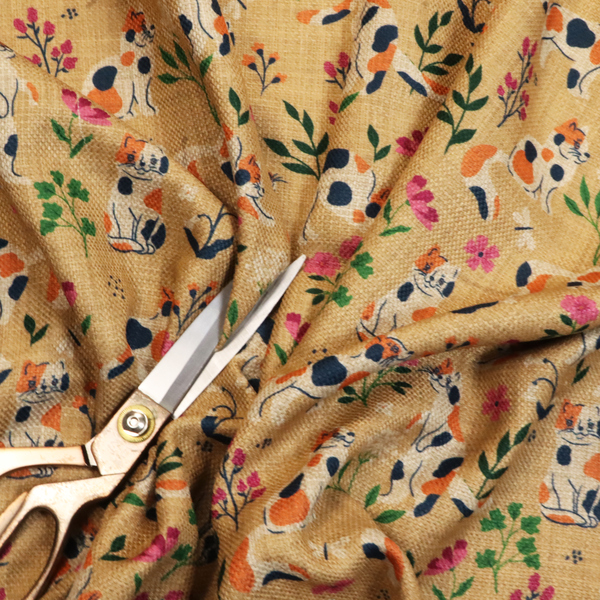 Purr-fectly Pink Petals Upholstery Fabric DP-127 - Made To Measure Curtains