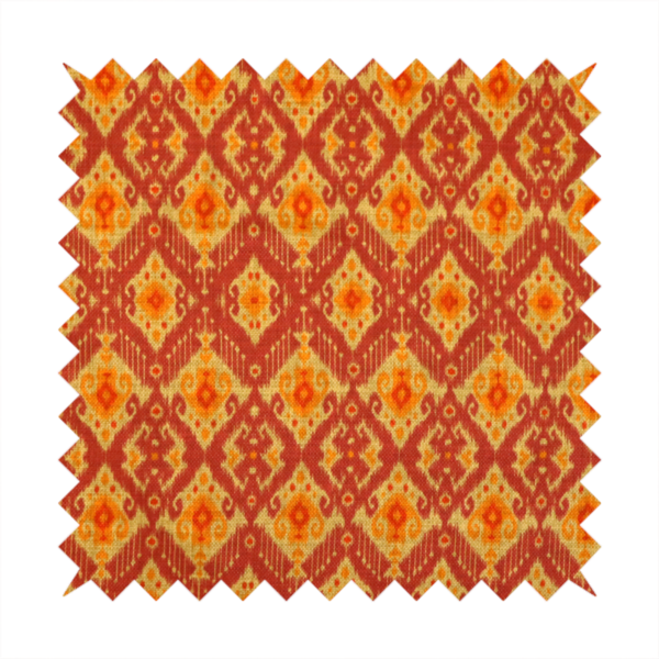 Bohemian Saffron and Rust Upholstery Fabric DP-128 - Made To Measure Curtains