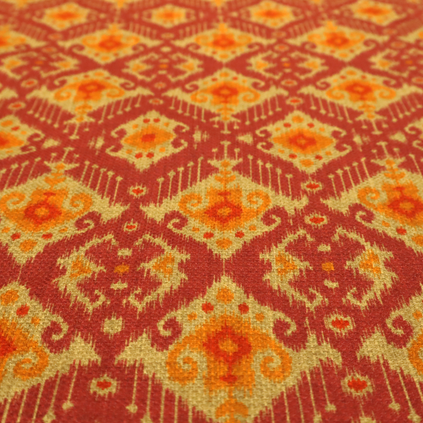 Bohemian Saffron and Rust Upholstery Fabric DP-128 - Made To Measure Curtains
