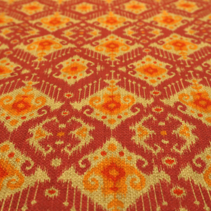 Bohemian Saffron and Rust Upholstery Fabric DP-128 - Made To Measure Curtains