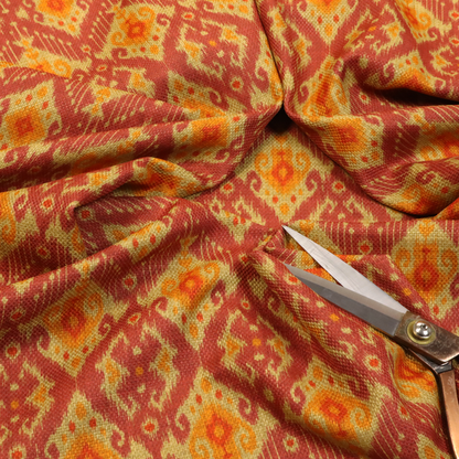 Bohemian Saffron and Rust Upholstery Fabric DP-128 - Made To Measure Curtains