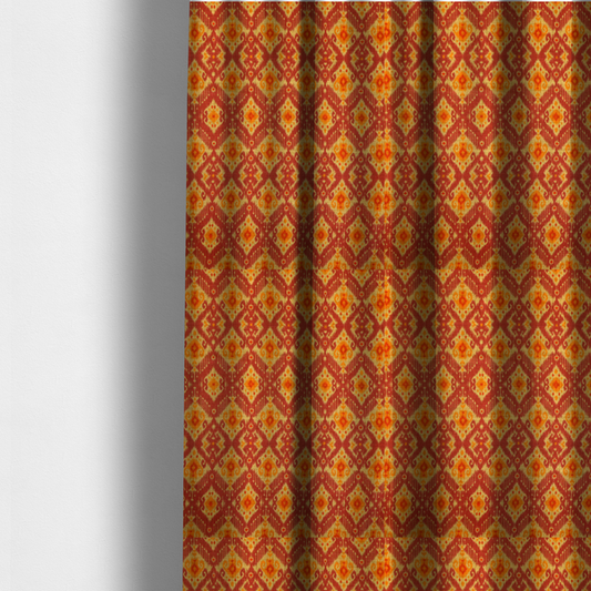 Bohemian Saffron and Rust Upholstery Fabric DP-128 - Made To Measure Curtains