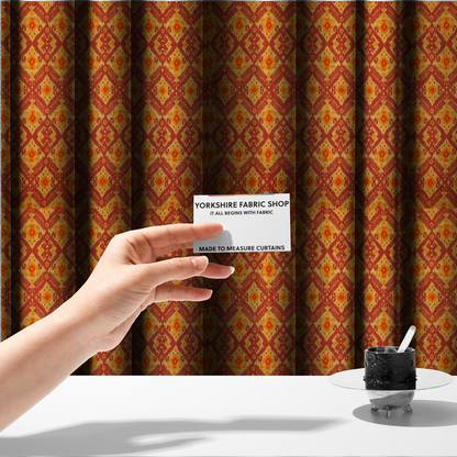 Bohemian Saffron and Rust Upholstery Fabric DP-128 - Made To Measure Curtains