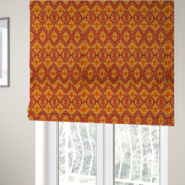 Bohemian Saffron and Rust Upholstery Fabric DP-128 - Roman Blinds