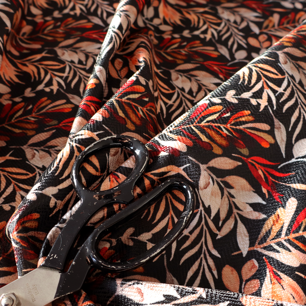 Dramatic Dark Floral/Leaf Upholstery Fabric DP-13