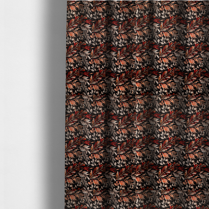 Dramatic Dark Floral/Leaf Upholstery Fabric DP-13 - Made To Measure Curtains