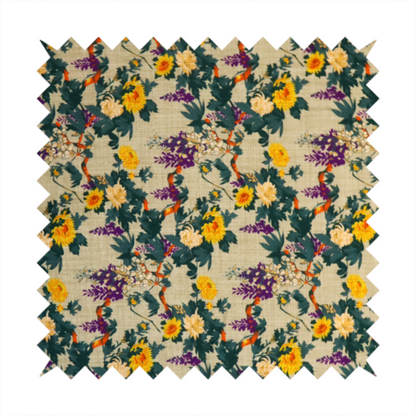 The Duke's Yellow Garden Upholstery Fabric DP-130 - Made To Measure Curtains