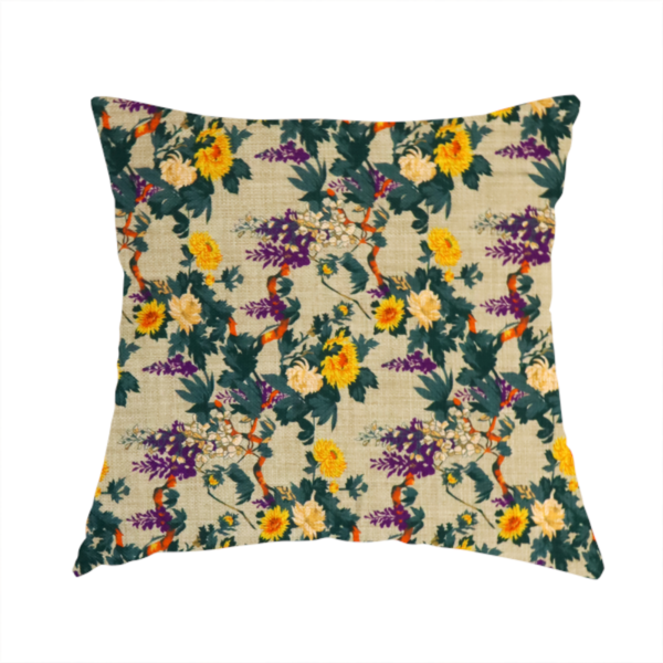 The Duke's Yellow Garden Upholstery Fabric DP-130 - Handmade Cushions