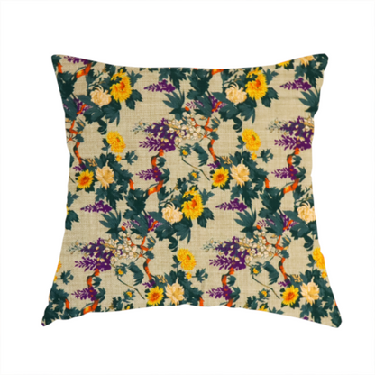 The Duke's Yellow Garden Upholstery Fabric DP-130 - Handmade Cushions