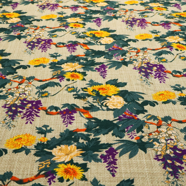 The Duke's Yellow Garden Upholstery Fabric DP-130 - Made To Measure Curtains