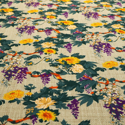 The Duke's Yellow Garden Upholstery Fabric DP-130 - Made To Measure Curtains