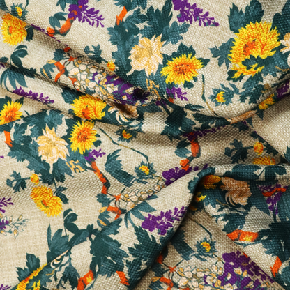 The Duke's Yellow Garden Upholstery Fabric DP-130 - Made To Measure Curtains