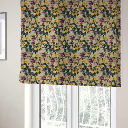 The Duke's Yellow Garden Upholstery Fabric DP-130 - Roman Blinds