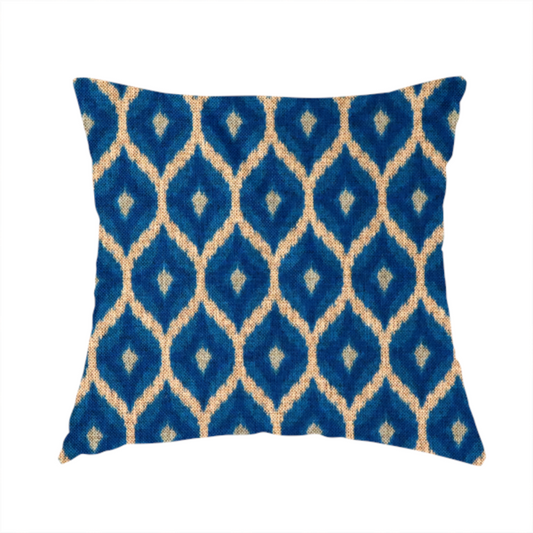 Boho-Chic Blue Diamond Upholstery Fabric DP-137 - Handmade Cushions