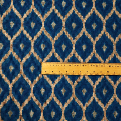 Boho-Chic Blue Diamond Upholstery Fabric DP-137 - Roman Blinds
