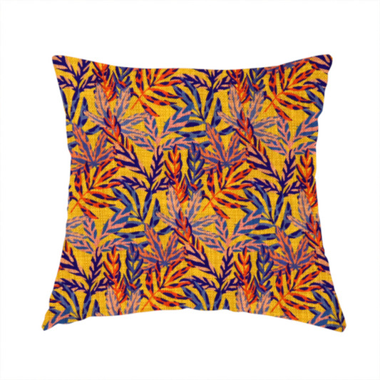 Golden Ochre Botanical Upholstery Fabric DP-139 - Handmade Cushions
