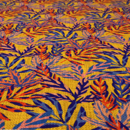 Golden Ochre Botanical Upholstery Fabric DP-139