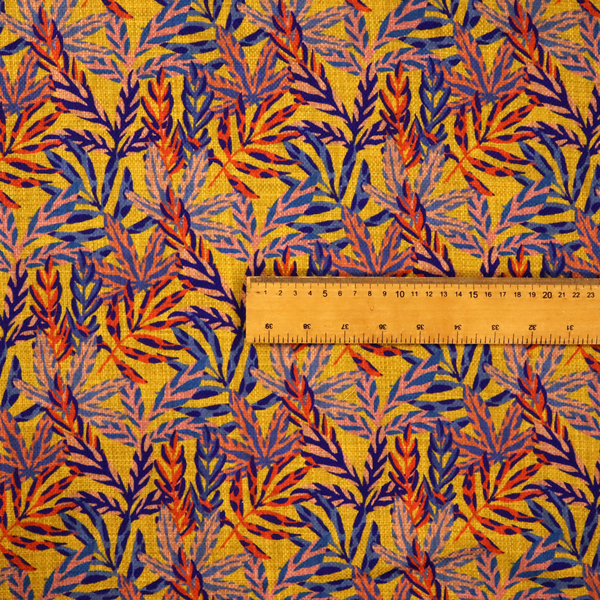 Golden Ochre Botanical Upholstery Fabric DP-139