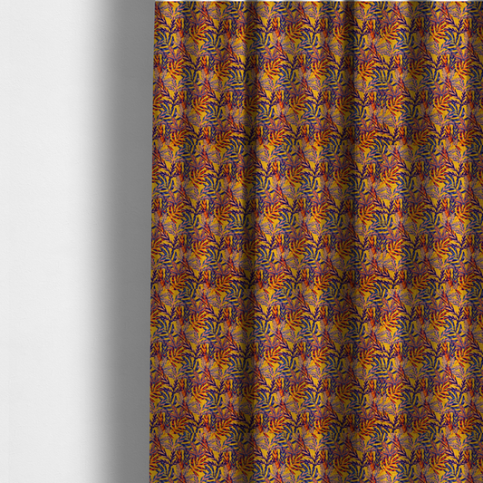 Golden Ochre Botanical Upholstery Fabric DP-139 - Made To Measure Curtains