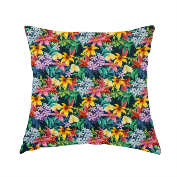 Midnight Tropical Garden Upholstery Fabric DP-140 - Handmade Cushions