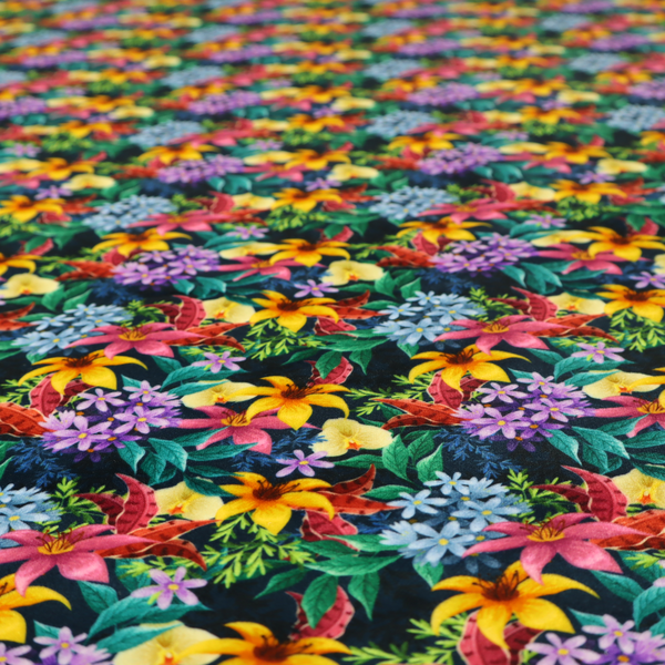 Midnight Tropical Garden Upholstery Fabric DP-140 - Roman Blinds