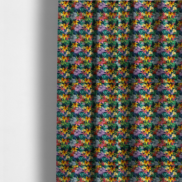 Midnight Tropical Garden Upholstery Fabric DP-140 - Made To Measure Curtains