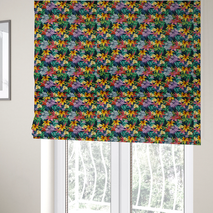 Midnight Tropical Garden Upholstery Fabric DP-140 - Roman Blinds