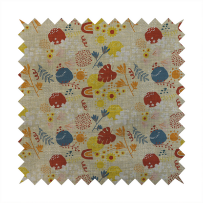 Sunburst Folk Floral Upholstery Fabric DP-146