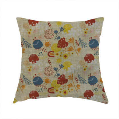 Sunburst Folk Floral Upholstery Fabric DP-146 - Handmade Cushions