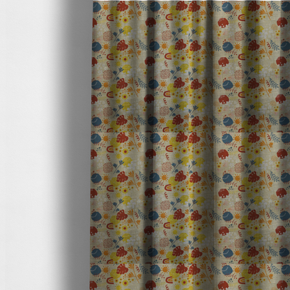 Sunburst Folk Floral Upholstery Fabric DP-146 - Made To Measure Curtains
