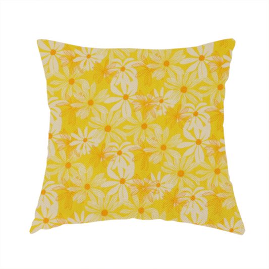 Seventies Summer Daisy Upholstery Fabric DP-147 - Handmade Cushions
