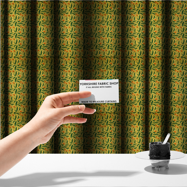 Golden Meadow Floral Upholstery Fabric DP-149 - Made To Measure Curtains