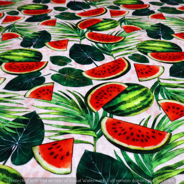 Watermelon Extravaganza Soft Velvet Upholstery Fabric DP-15