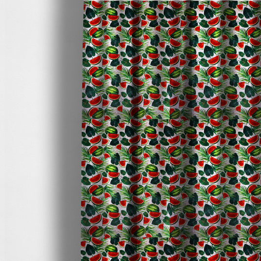 Watermelon Extravaganza Soft Velvet Upholstery Fabric DP-15 - Made To Measure Curtains