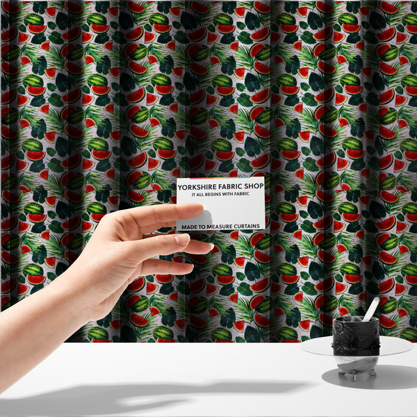 Watermelon Extravaganza Soft Velvet Upholstery Fabric DP-15 - Made To Measure Curtains