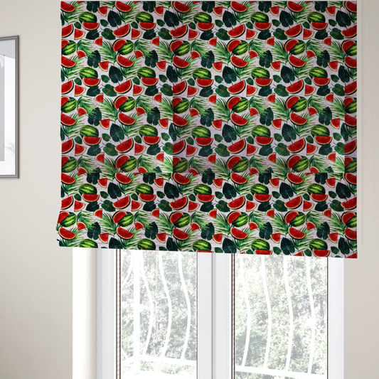 Watermelon Extravaganza Soft Velvet Upholstery Fabric DP-15 - Roman Blinds