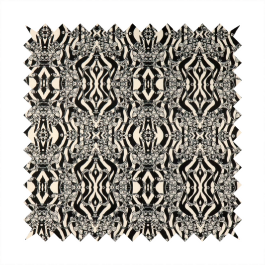 Midnight Damask Distortion Upholstery Fabric DP-154
