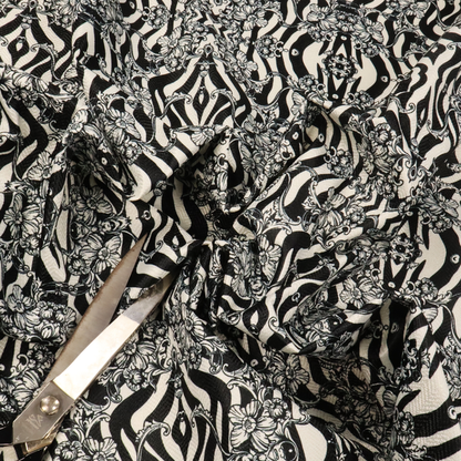 Midnight Damask Distortion Upholstery Fabric DP-154 - Roman Blinds