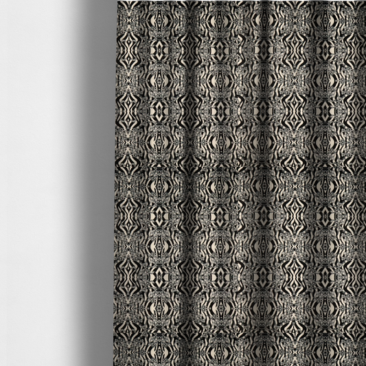 Midnight Damask Distortion Upholstery Fabric DP-154 - Made To Measure Curtains