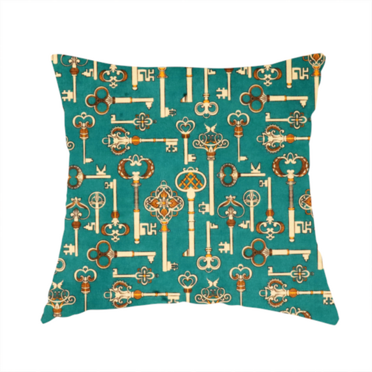 The Lost Library Keys Upholstery Fabric DP-161 - Handmade Cushions